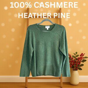 Charter Club Cashmere Sweater – Heather Pine/Green –Women’s XL –Holiday Favorite